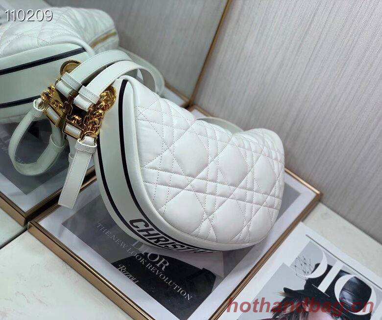 DIOR Shoulder Bag Cannage Lambskin C0616 white