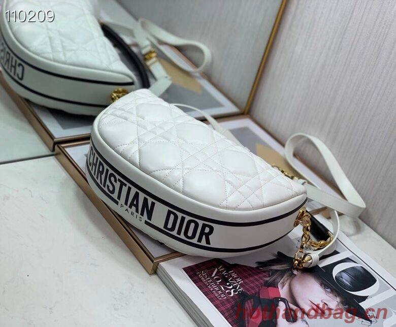 DIOR Shoulder Bag Cannage Lambskin C0616 white