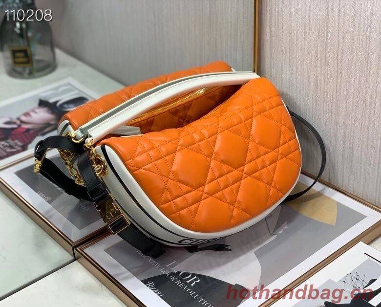 DIOR Shoulder Bag Cannage Lambskin C0616 orange