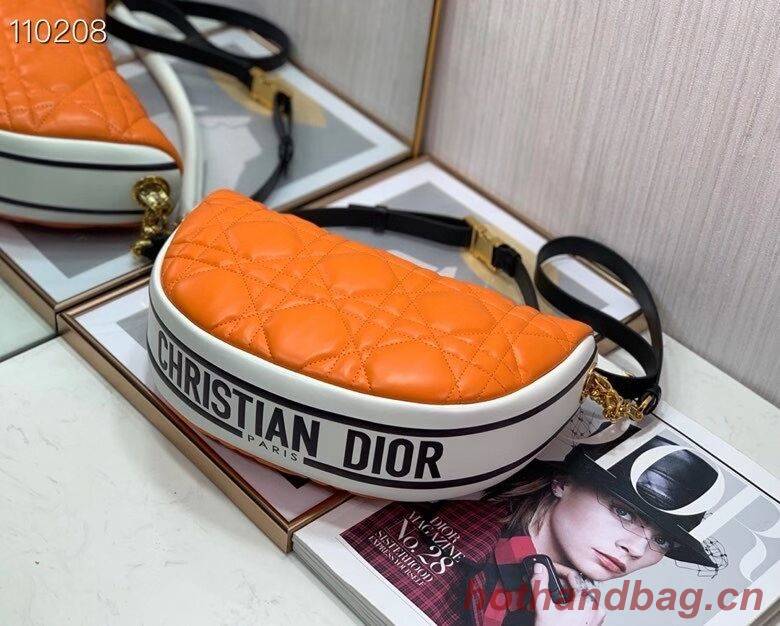 DIOR Shoulder Bag Cannage Lambskin C0616 orange