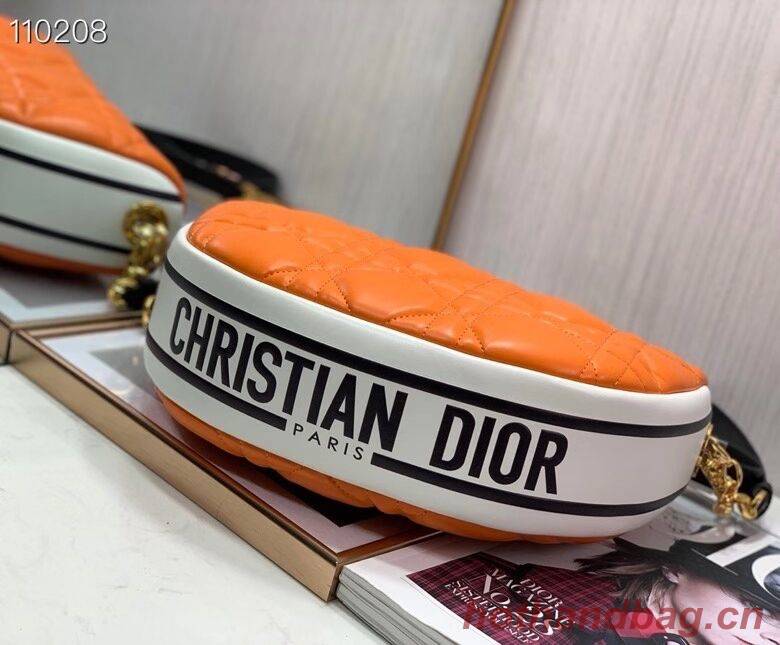 DIOR Shoulder Bag Cannage Lambskin C0616 orange