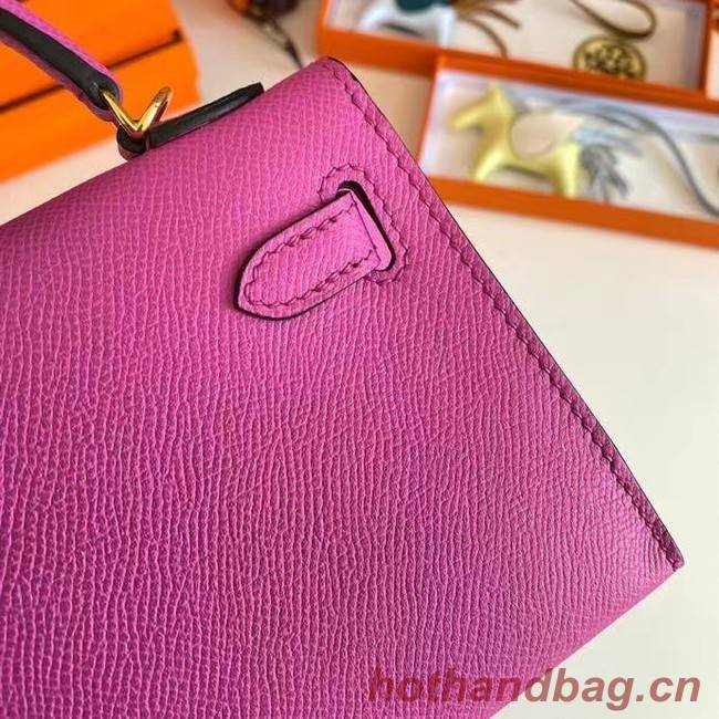 Hermes Kelly 19cm Shoulder Bags Epsom Leather KL19 Gold hardware Lavender