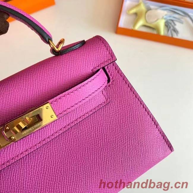 Hermes Kelly 19cm Shoulder Bags Epsom Leather KL19 Gold hardware Lavender