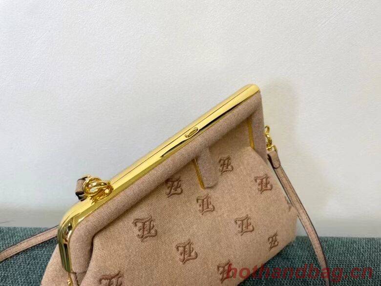 FENDI FIRST SMALL flannel bag with embroidery 8BP129A Beige