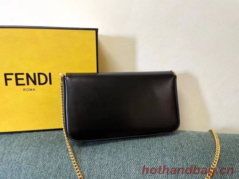 FENDI WALLET ON CHAIN WITH POUCHES leather mini-bag 8BS032 black