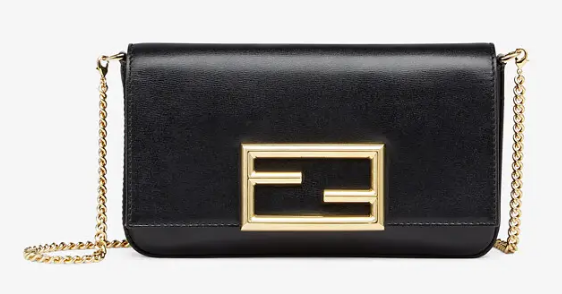 FENDI WALLET ON CHAIN WITH POUCHES leather mini-bag 8BS032 black