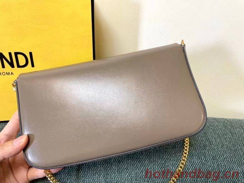 FENDI WALLET ON CHAIN WITH POUCHES leather mini-bag 8BS032 gray