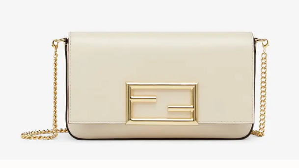 FENDI WALLET ON CHAIN WITH POUCHES leather mini-bag 8BS032 white