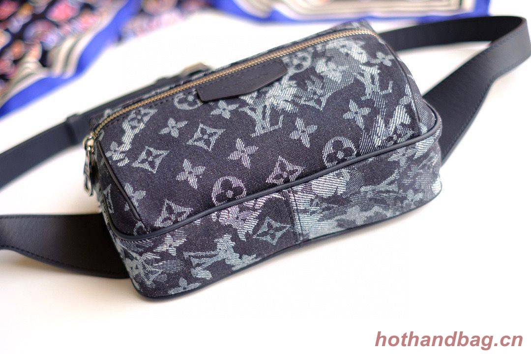 Louis Vuitton SAC OUTDOOR Denim Waist Bag M57281 Black