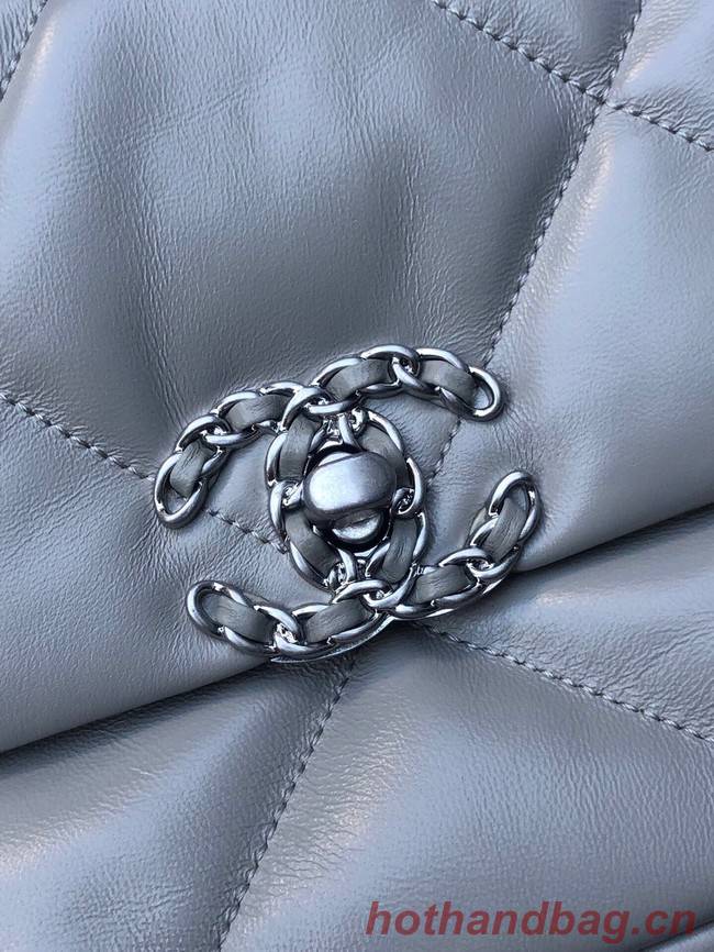 CHANEL Lambskin 19 Flap Bag AS1160S gray