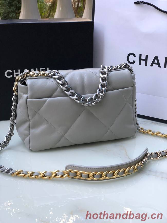 CHANEL Lambskin 19 Flap Bag AS1160S gray