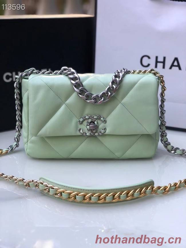 CHANEL Lambskin 19 Flap Bag AS1160 AS1161 light blue