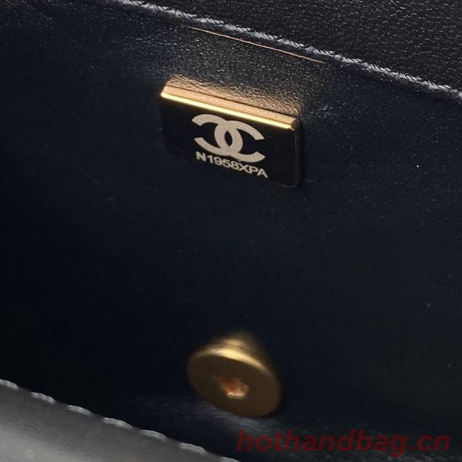 Chanel SMALL Lambskin FLAP BAG AS1792 black