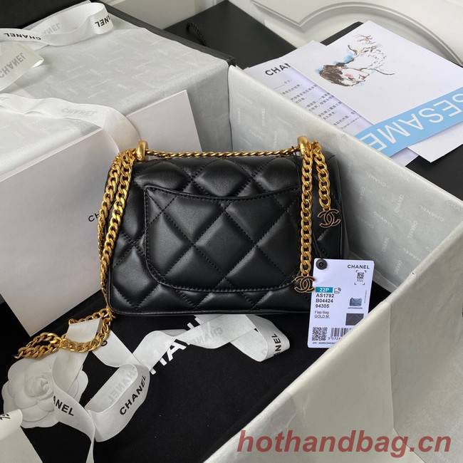 Chanel SMALL Lambskin FLAP BAG AS1792 black