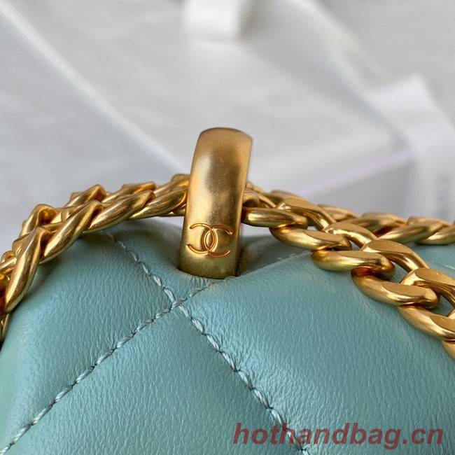 Chanel SMALL Lambskin FLAP BAG AS1792 light blue