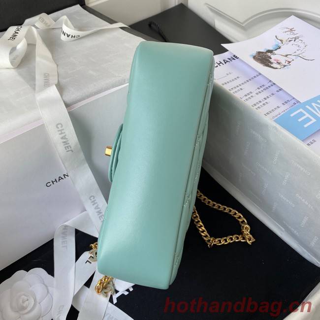 Chanel SMALL Lambskin FLAP BAG AS1792 light blue