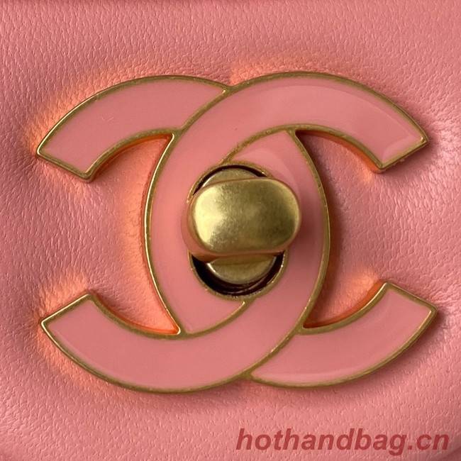 Chanel SMALL Lambskin FLAP BAG AS1793 pink