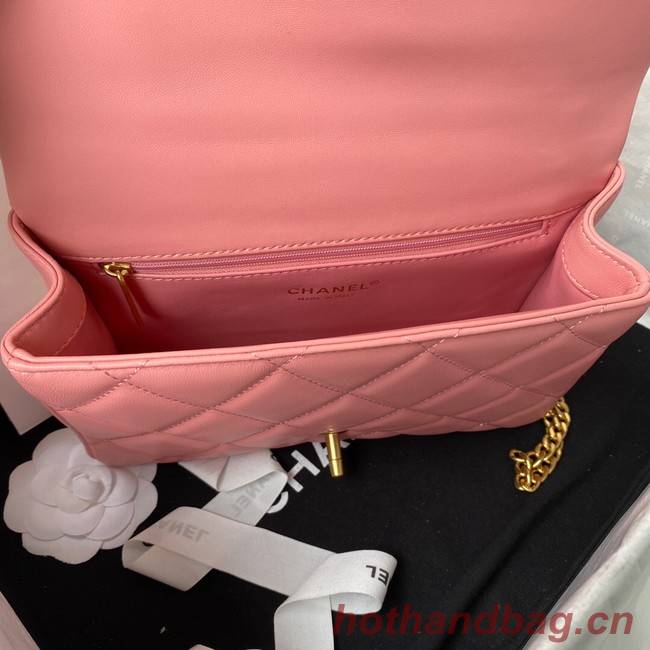 Chanel SMALL Lambskin FLAP BAG AS1793 pink