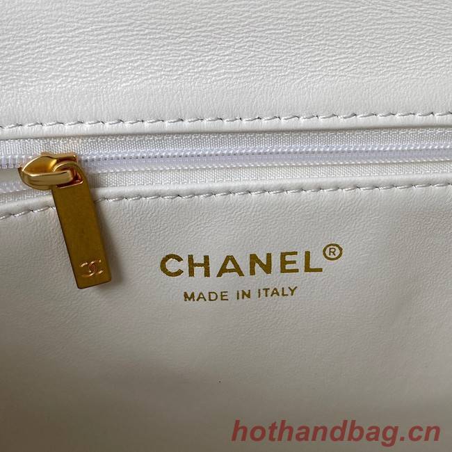 Chanel SMALL Lambskin FLAP BAG AS1793 white