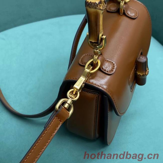 Gucci Mini top handle bag with Bamboo 686864 brown