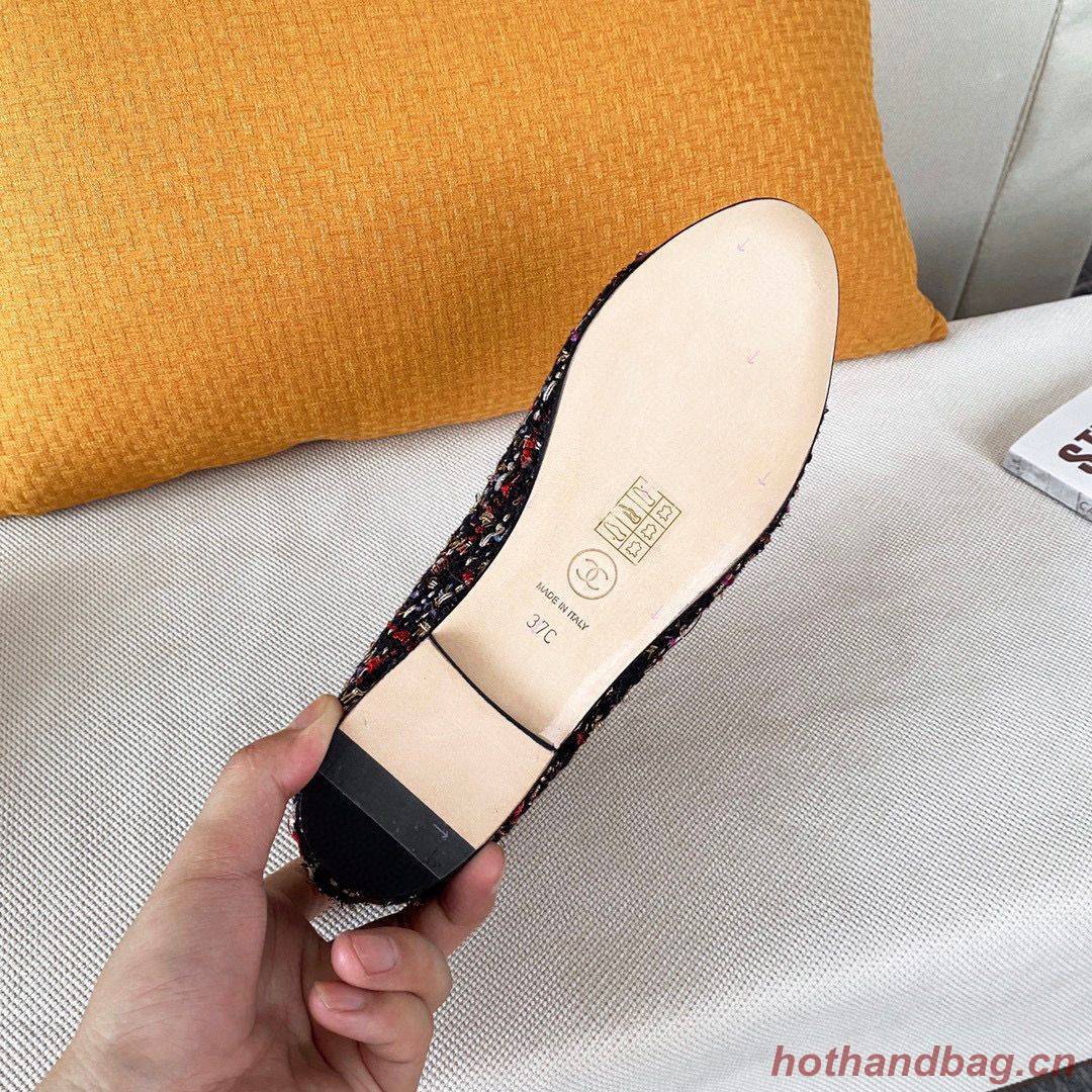 Chanel Ballet Shoes Original Leather Rabbit Fur CC23560 Wine