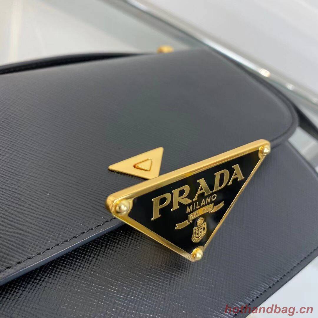 Prada Saffiano leather Identity shoulder bag 1BN320 black