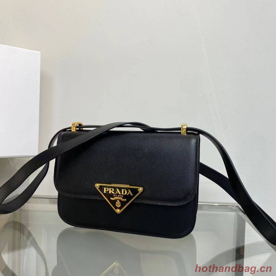 Prada Saffiano leather Identity shoulder bag 1BN320 black