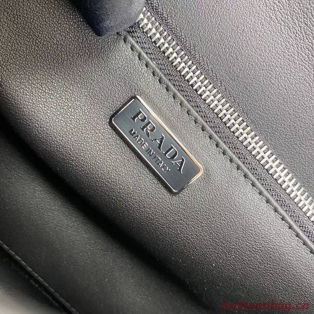 Prada Cleo brushed leather shoulder bag 1BN321 black