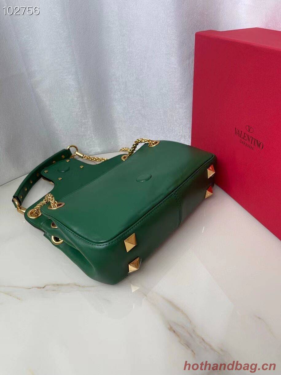 VALENTINO GARAVANI Stud Sign nappa Shoulder Bag NL098 green