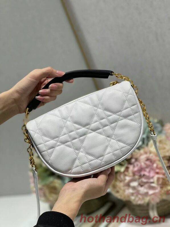 DIOR Shoulder Bag Cannage Lambskin C0617 white