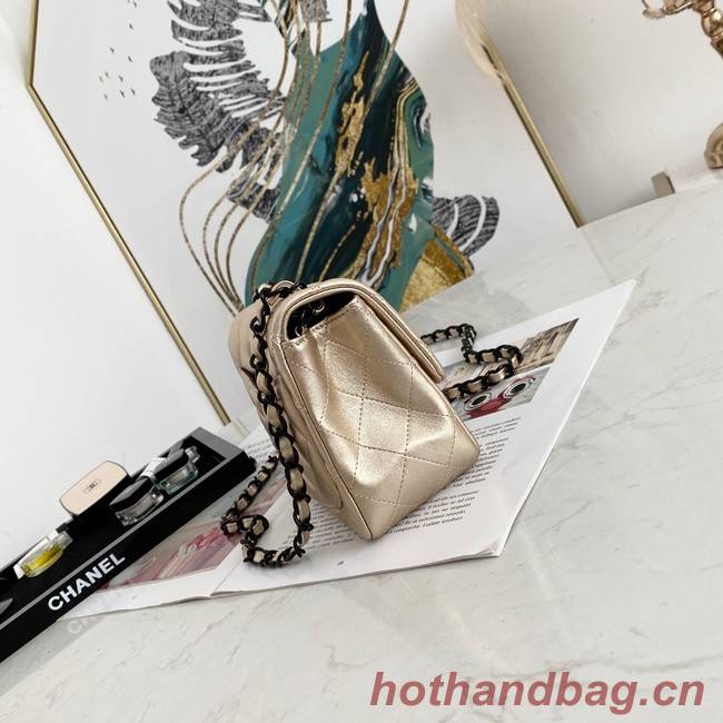 Chanel Flap Lambskin Shoulder Bag 1115 gold