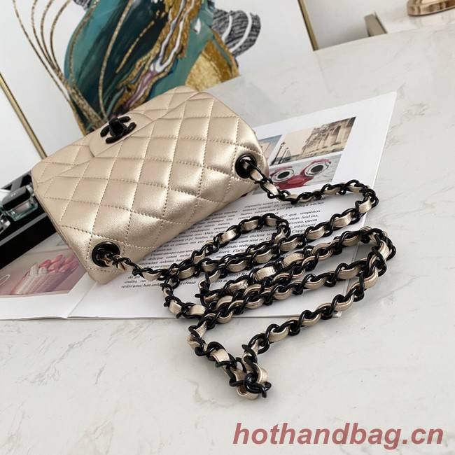 Chanel Flap Lambskin Shoulder Bag 1115 gold