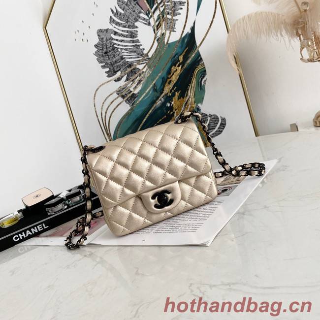 Chanel Flap Lambskin Shoulder Bag 1115 gold