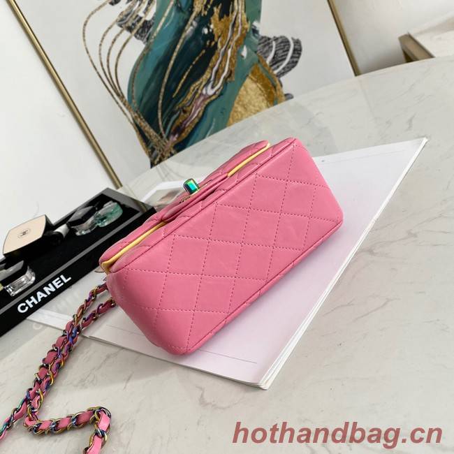 Chanel Flap Lambskin Shoulder Bag 1115 rose