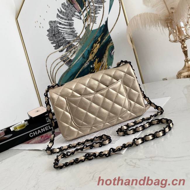 Chanel Flap Lambskin Shoulder Bag 1116 gold