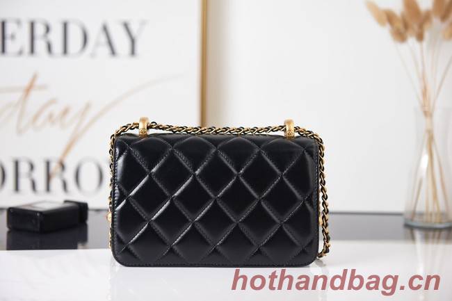 Chanel Flap Lambskin mini Shoulder Bag AS2615 black