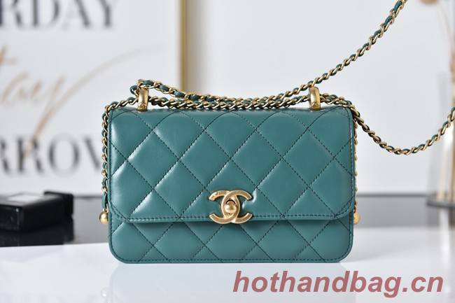 Chanel Flap Lambskin mini Shoulder Bag AS2615 green