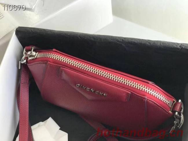 GIVENCHY Original Leather Shoulder Bag 1870 Burgundy