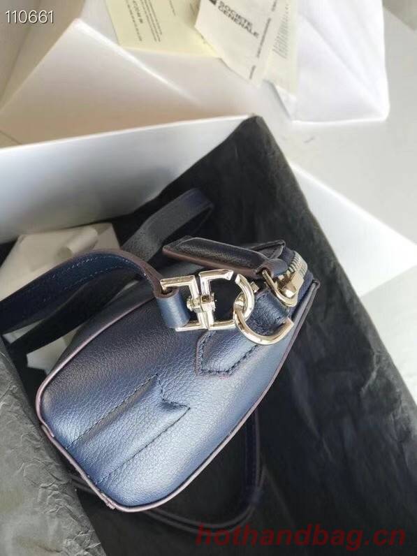 GIVENCHY Original Leather Shoulder Bag 1870 dark blue