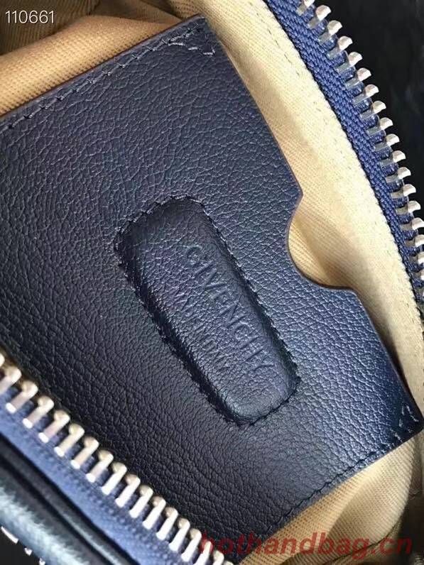 GIVENCHY Original Leather Shoulder Bag 1870 dark blue