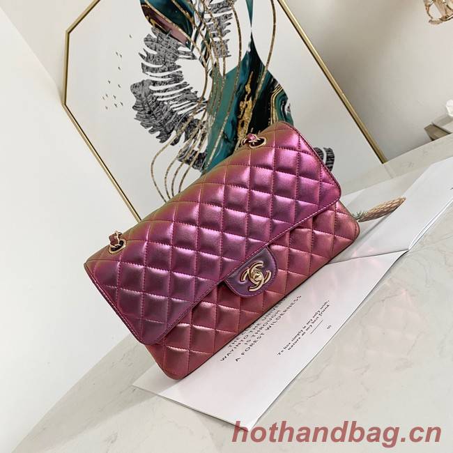 Chanel Flap Mirage Lambskin Shoulder Bag AS1112 purple