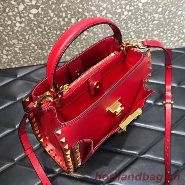 VALENTINO GARAVANI Rockstud Alcove Medium grain calf leather 2B0056 red