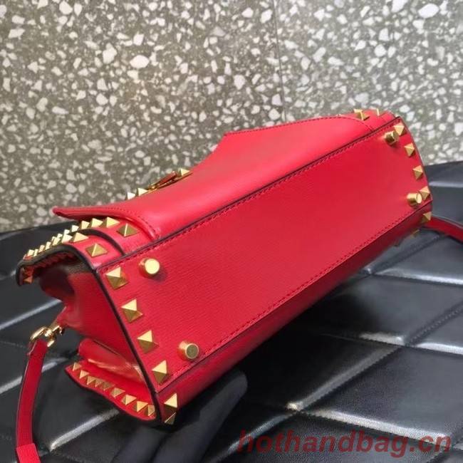 VALENTINO GARAVANI Rockstud Alcove Medium grain calf leather 2B0056 red