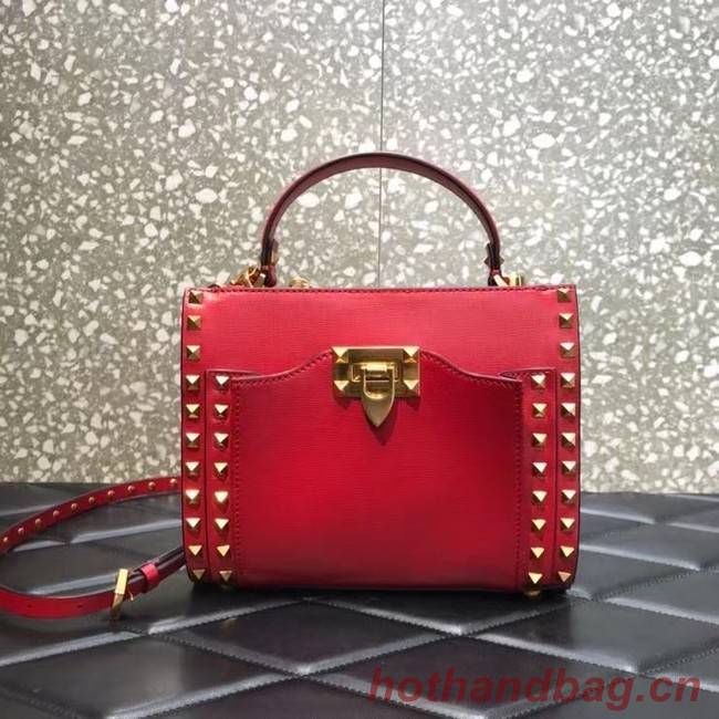 VALENTINO GARAVANI Rockstud Alcove Medium grain calf leather 2B0056 red