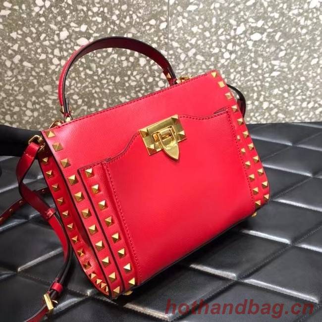 VALENTINO GARAVANI Rockstud Alcove Medium grain calf leather 2B0056 red