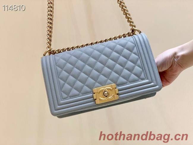 Boy chanel handbag A67086 light gray