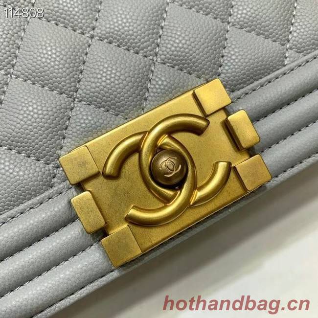 Boy chanel handbag A67086 light gray