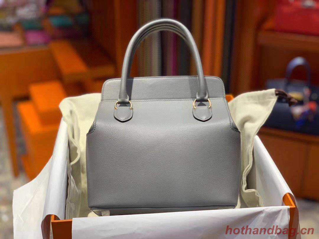 Hermes Toolbox Togo Bag Original Leather 3259 Gray