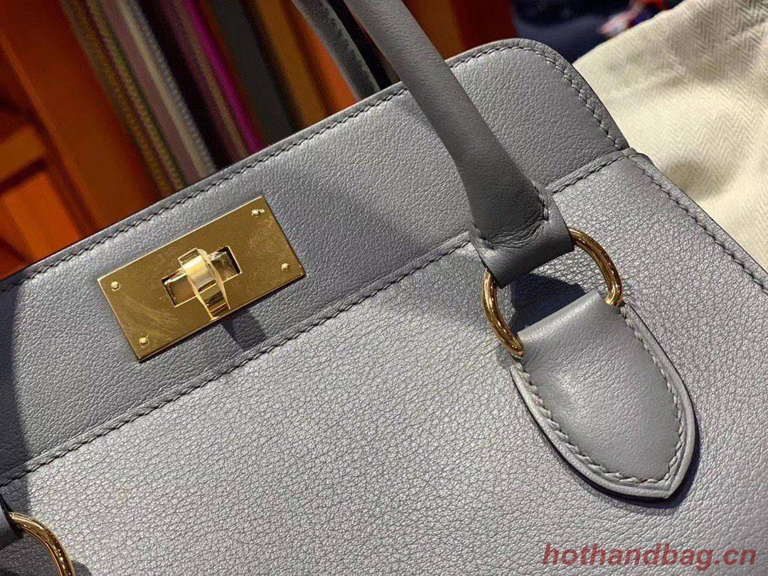 Hermes Toolbox Togo Bag Original Leather 3259 Gray