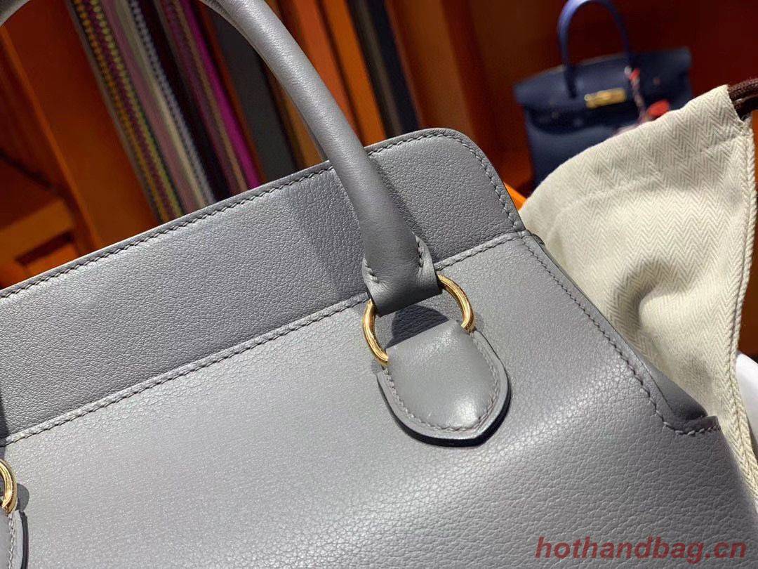 Hermes Toolbox Togo Bag Original Leather 3259 Gray